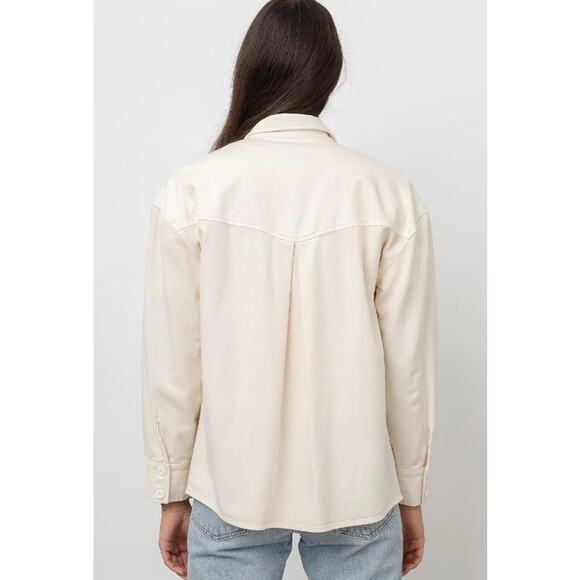 Rails SZ S August Shirt Jacket-Ecru Heavyweight NWT $198 - Picture 3 of 9